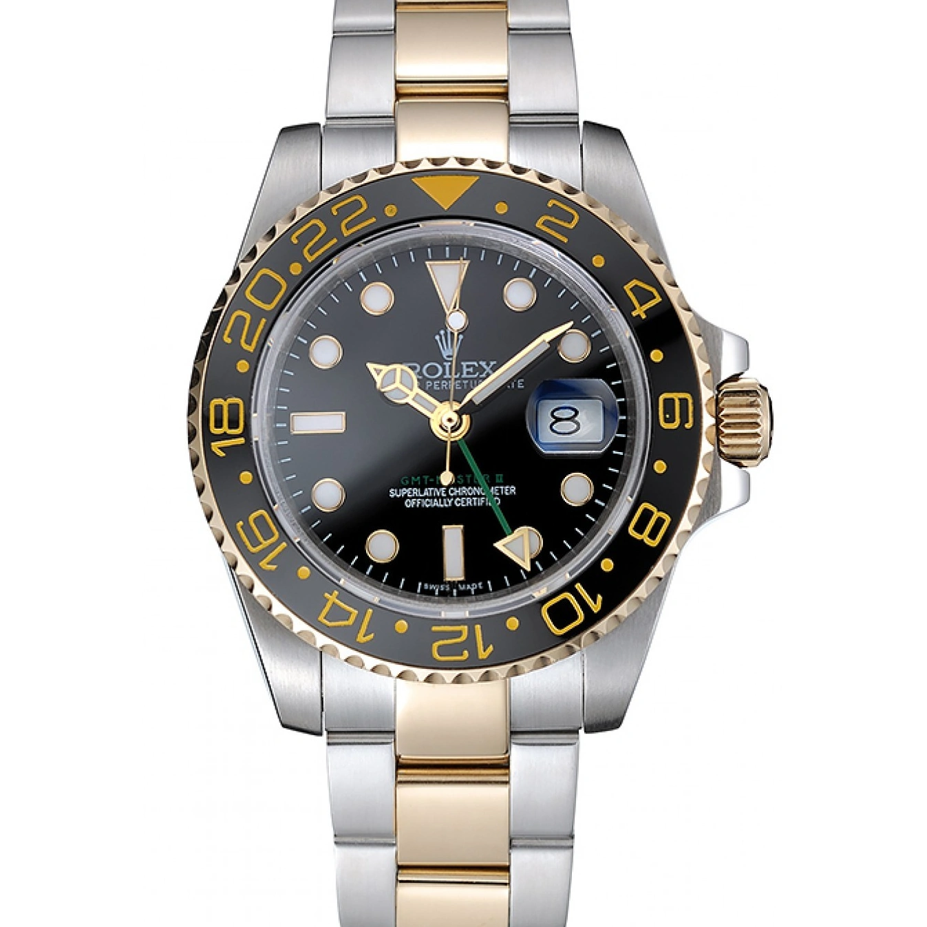 MiroTime 1026 Swiss Rolex GMT Master Black Bezel Black Dial 80295